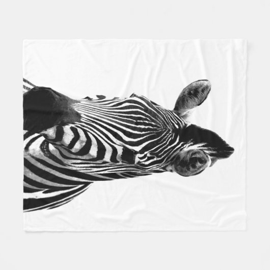 Oerwoud van zwarte en witte zebra fleece deken (Voorkant (Horizontaal))
