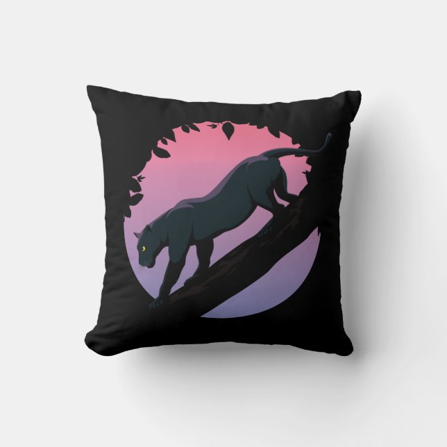 Oerwoud van zwarte panter kussen (Voorkant)