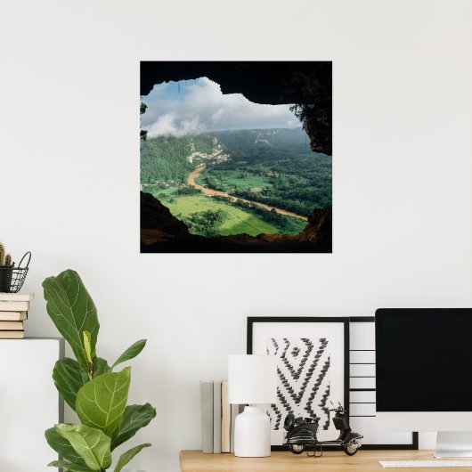 Oerwoud venster poster (Thuiskantoor)