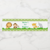 Oerwoud Verjaardagsfles Label Boy Green Waterfles Etiket (Enkel label)