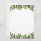 Oerwoud Verjaardagsuitnodiging. Meisje eerste verj Kaart (Achterkant)