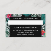 Oerwoud verlaat Tropical Modern Elegant Profession Afsprakenkaartje (Achterkant)