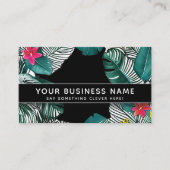 Oerwoud verlaat Tropical Modern Elegant Profession Afsprakenkaartje (Voorkant)