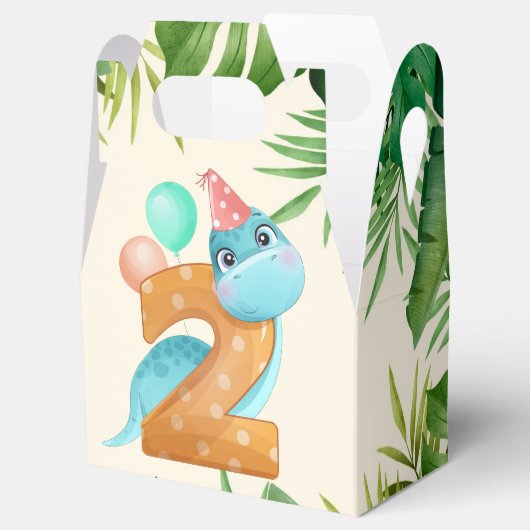 Oerwoud verliest Dinosaur 2e verjaardag Bedankdoosjes (Geopend)