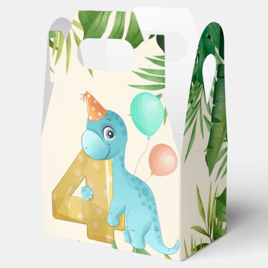 Oerwoud verliest Dinosaur 4e verjaardag Bedankdoosjes (Geopend)