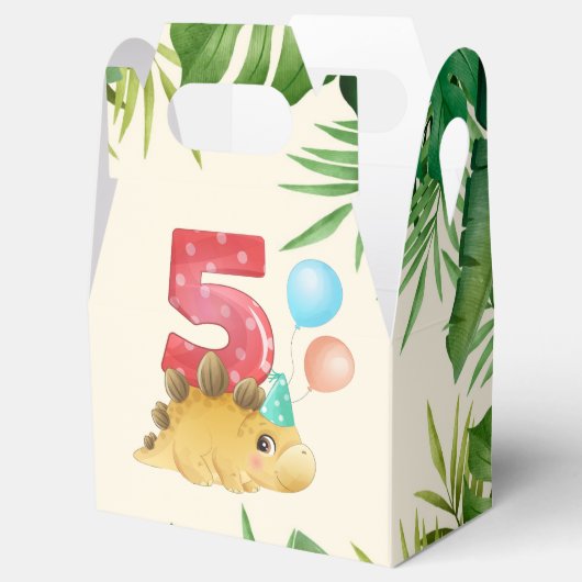 Oerwoud verliest Dinosaur 6e verjaardag Favor Bo Bedankdoosjes (Geopend)