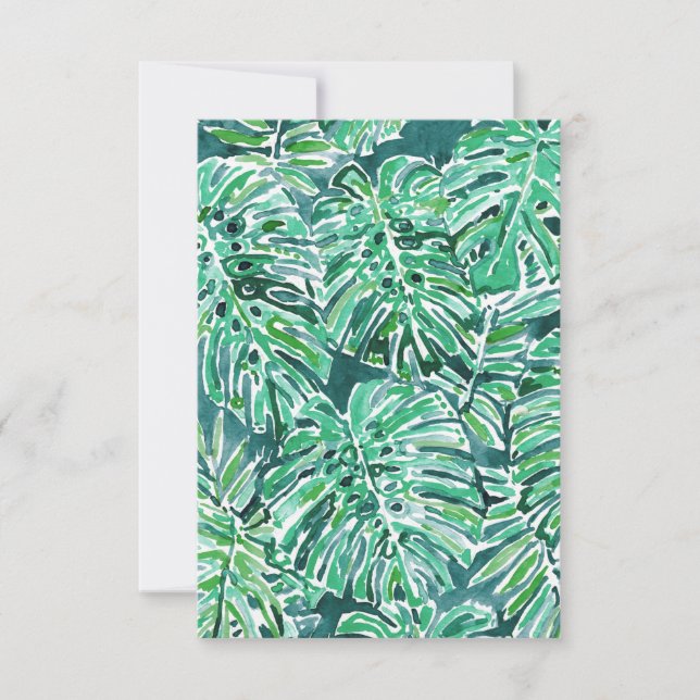 OERWOUD VIBES Green Tropical Monstera Pattern (Voorkant)