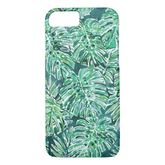 OERWOUD VIBES Green Tropical Monstera Pattern Case-Mate iPhone Case (Achterkant)