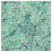 OERWOUD VIBES Green Tropical Monstera Pattern Stof (Swatch)