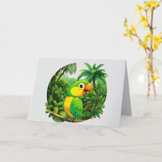 Oerwoud Vibes Kaart (Gele Bloem)