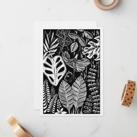 Oerwoud Vibes Notitiekaartje (Voorkant / Achterkant in situ)