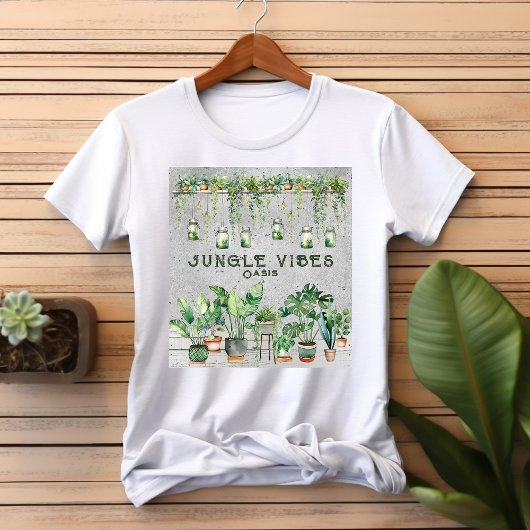 Oerwoud Vibes Oasis Vertical Garden Planten Lover T-shirt