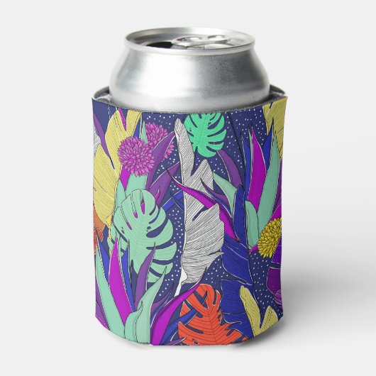 Oerwoud vibrance: palmbladpatroon. blikjeskoeler (Blikje Voorkant)