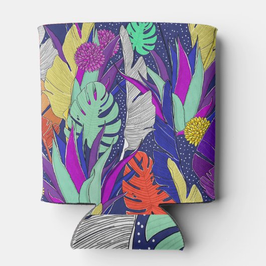 Oerwoud vibrance: palmbladpatroon. blikjeskoeler (Achterkant)