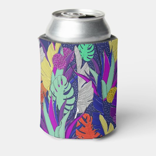 Oerwoud vibrance: palmbladpatroon. blikjeskoeler (Blikje Achterkant)