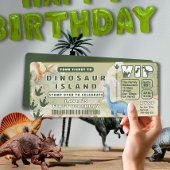 Oerwoud Volcano Dinosaur Theme Park Ticket Verjaar Kaart