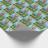 oerwoud voor 1e verjaardag cadeaupapier (Hoek)