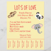 Oerwoud voor dagopvang Dierthema Wegrijden Flyer (Voorkant)