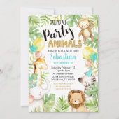 Oerwoud voor diervriendelijke oerwoud Birthday Kaart (Voorkant)