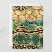 Oerwoud voor het afdrukken van luipaarden en diere kaart (Achterkant)