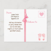 Oerwoud voor meisjes of dierentuindieren Theme Bab Uitnodiging Briefkaart (Achterkant)