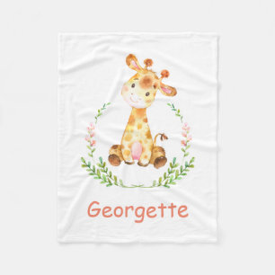 Oerwoud voor persoonlijke Giraffe op de rugleuning Fleece Deken