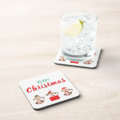 Oerwoud voor prettige kersttaart bier onderzetter (Rechterzijde)