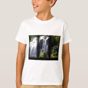 Oerwoud Waterfall Triptych Digital Art T-shirt