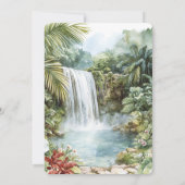 Oerwoud Waterval Tropical Motorcycle Verjaardag Kaart (Achterkant)