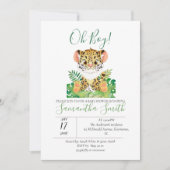 Oerwoud Waterverf Baby shower Kaart (Voorkant)