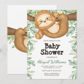 Oerwoud Waterverf Baby shower Kaart (Voorkant / Achterkant)