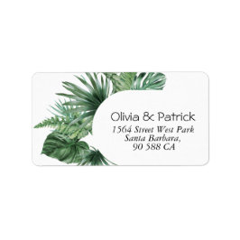 Oerwoud waterverf laat retour adres label