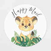 Oerwoud Waterverf leeuwabels Labels (Design 2)