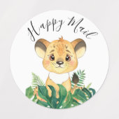 Oerwoud Waterverf leeuwabels Labels (Design 1)