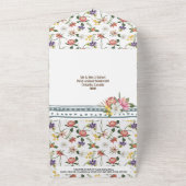 Oerwoud waterverf tijgerkuiken kat baby shower all in one uitnodiging (Buitenkant)