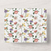 Oerwoud waterverf tijgerkuiken kat baby shower all in one uitnodiging (Achterkant)