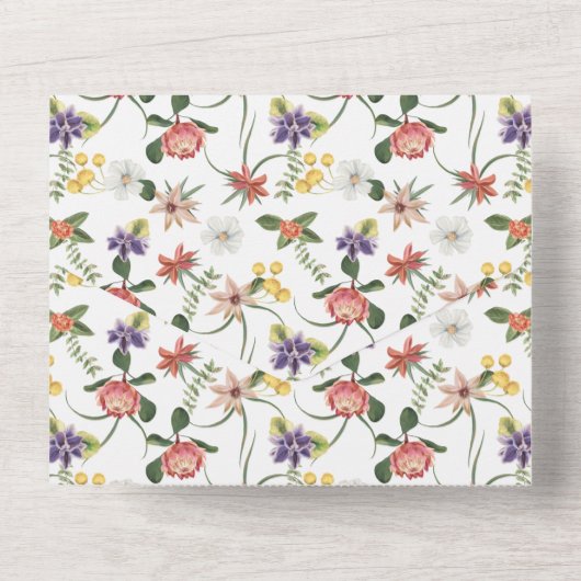 Oerwoud waterverf tijgerkuiken kat baby shower all in one uitnodiging (Achterkant)