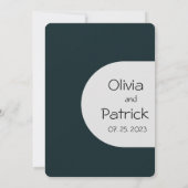 Oerwoud waterverf tropische groene bladeren uitnod (Achterkant)