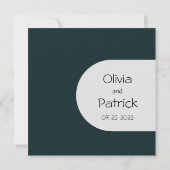 Oerwoud waterverf tropische groene bladeren uitnod (Achterkant)