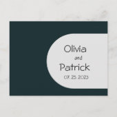 Oerwoud waterverf tropische groene bladeren uitnod briefkaart (Achterkant)