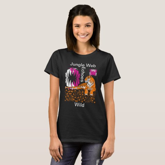 Oerwoud Web Echoes Wild Tiger Lovers Vrouwen T-shirt (Voorkant volledig)