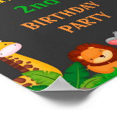 Oerwoud welkom partijteken Wilde Dieren poster (Hoek)