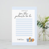 Oerwoud Wild Een Baby shower Advies voor de Ouders (Staand voorkant)