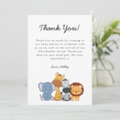 Oerwoud Wild One Baby shower Bedankkaart (Staand voorkant)