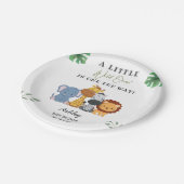 Oerwoud Wild One Baby shower Papieren Bordje (Gekanteld)