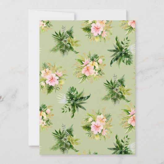 Oerwoud Wild One Dierensafari Baby shower Kaart (Achterkant)