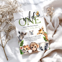 Oerwoud Wild One Safari Animal Baby shower