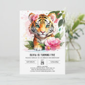 Oerwoud Wild Tiger Custom Verjaardag Kaart (Staand voorkant)