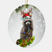 Oerwoud Wilddieren  van Cute Raccoon Keramisch Ornament (Links)