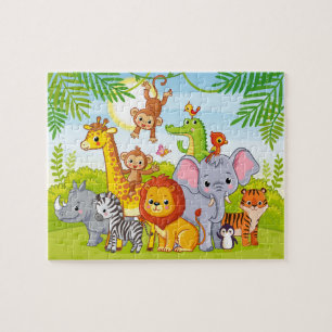 Oerwoud Wilde Baby Animals Puzzle Legpuzzel
